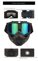 Lunettes de protection anti-buée UV pour moto, masque de sécurité pour pilote, masque anti-poussière en PC pour moto tout-terrain, ski et tactiques – Vente en gros