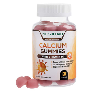 Suplemen Makanan Profesional Kalsium dan Vitamin D Permen Gummies Mendukung Kesehatan Tulang