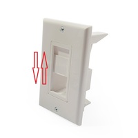 Placa de Pared Empotrada de Bajo Voltaje con Cubierta Deslizante para Entrada de Cable de Audio/Video, SIN CAJA TRASERA NI SOPORTE NECESARIOS