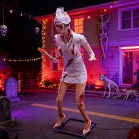 Robot animatronique d'Halloween, poupée robotique d'horreur, robot fille, infirmière sanglante d'Halloween, idéal pour les maisons hantées