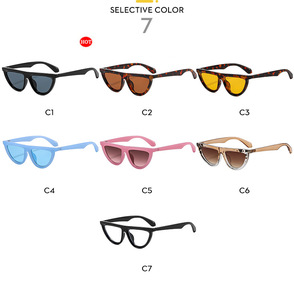 แว่นกันแดดทรงแคทอายเล็ก สไตล์เรโทรสุดคลาสสิก แฟชั่นล่าสุด สำหรับทุกเพศทุกวัย ป้องกันรังสียูวี 400 เหมาะสำหรับวันหยุดพักผ่อน  รับสกรีนโลโก้ - Product Image 6