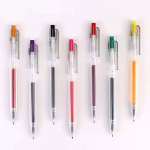 Retro <b>Multi</b>-Colour Push Action Neutral <b>Pen</b> Combination Student Gel Ink <b>Pen</b> Blue Sign Water-Based Ink Office Stationery Supplies - Product Image 5