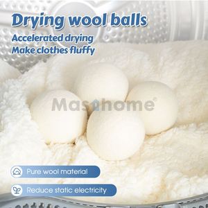 Nouvelles boules de lavage tendance, naturelles, réutilisables, en laine biologique, pour le séchage du linge - Product Image 2