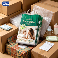Babe-micci Aloe Economy Family Pack Couches jetables pour bébés, protection 3D contre les fuites, douces, respirantes, absorbantes, tailles NB/S/M Bébés