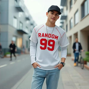 Camiseta Deportiva Personalizada para Fanáticos del Fútbol Americano, 100% Poliéster Transpirable, Manga Corta, Diseño de Impresión Digital por Sublimación - Product Image 2