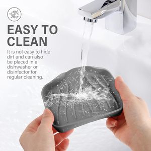 Joli porte-savon en Silicone Premium économiseur pour douche facile à nettoyer outils de cuisine salle de bain cuisine baignoire eau très <span class=keywords><strong>bien</strong></span> - Product Image 5