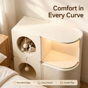 Mobilier pour animaux tout-en-un : Table d'appoint modulaire verticale pour chat, gain de place, idéal pour les foyers multi-chats - Product Image 6