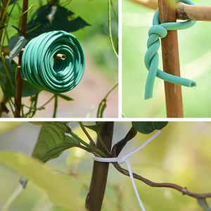 SRX-stile moderno in metallo rivestito in ferro zincato filo di acciaio Pre-taglio pianta torsione cravatta per <span class=keywords><strong>giardino</strong></span> PVC PE erba semina - Product Image 5