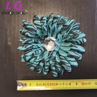 Pinces à cheveux tournesol imprimé zèbre 4 pouces avec pierre épingle à cheveux fleur filles pinces à cheveux accessoires de cheveux pour enfants