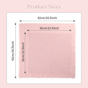 Pure Cotton Fringed Napkin <strong>Cloth</strong> - Creased square Tablecloth for Dining <strong>Table</strong> - Cotton Fabric Tablecloth for <strong>Table</strong> Decoration - Product Image 3