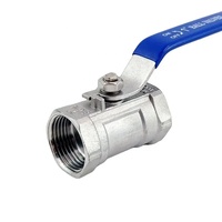 Long manche basse pression 1 1/4 "acier inoxydable 304 316 une pièce fil bouton robinet à boisseau sphérique Npt Bspt Bspp G