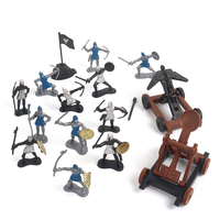 Ensemble de Cavalerie Ancienne Militaire 16-18 Pièces, Échelle 5.5-8.5cm, PE, 2 Couleurs, Soldats et Véhicules Durables pour Enfants de 8 Ans et Plus