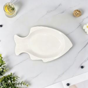 <span class=keywords><strong>Assiette</strong></span> à dîner en mélamine de forme de poisson, style minimaliste moderne, pour hôtels, restaurants, maison - Product Image 2