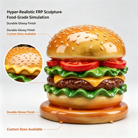 Sculpture hyper réaliste en FRP de hamburger et pizza, modèle alimentaire géant de simulation pour vitrine de restaurant, centre commercial, décoration commerciale