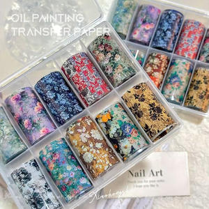 สติ๊กเกอร์ติดเล็บลายดอกไม้ น้ำหนักเบา กระดาษติดเล็บ DIY สำหรับตกแต่งเล็บมืออาชีพ สำหรับร้านทำเล็บ - Product Image 4