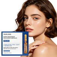 Sérum en ampoules à haute concentration d'acide citrique et lactique pour le renouvellement cellulaire et l'hydratation, idéal pour les salons de beauté, les spas et les peelings PCA.