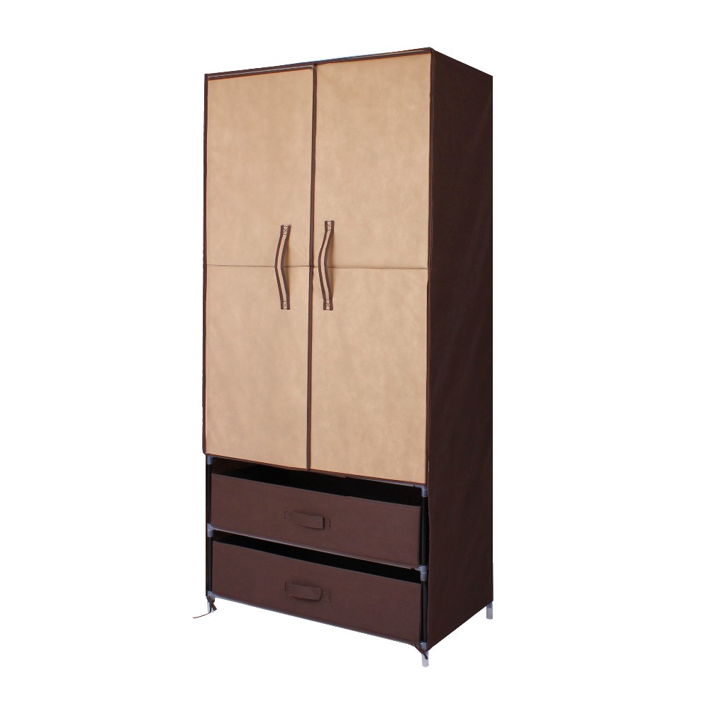 Двустворчатый складной шкаф, шкаф из нетканого материала с картой КТ и ящиком для хранения