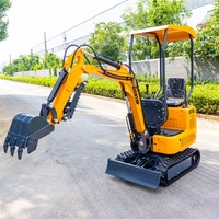 Nouvelle Mini-Excavatrice 1 Tonne Modèle CE EPA Diesel sur Chenilles avec Bras Pivotant Livraison Gratuite Petite Excavatrice Compacte