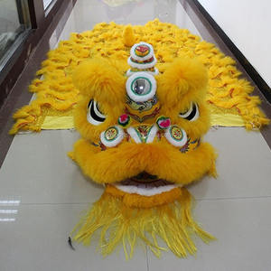 رقصة الأسد التقليدية للسنة الصينية الجديدة، رقصة شعبية صينية عالية الجودة مصنوعة من الصوف - Product Image 5