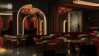 Comptoir de bar commercial personnalisé meubles de club de danse salon VIP banquette canapé narguilé design de bar pour boîte de nuit