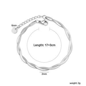 Pulsera de Cadena de Doble Capa con Diseño Geométrico, Chapada en Oro de 18k, Acero Inoxidable, Joyería de Moda Unisex - Product Image 4