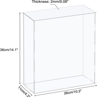 Livraison rapide, boîtes en acrylique transparentes personnalisables pour la présentation de objets de collection, supports de présentation en cube, organisateur, protection contre la poussière