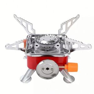 Réchaud de camping portable, cuisinière de randonnée, survie d'urgence, nouveauté pour l'extérieur, réchaud à gaz léger en acier inoxydable pliable pour le bois - Product Image 1