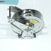 Enrouleur de Tuyau Hydraulique Rétractable à Ressort 15-30m pour Eau et Air, Tambour Lisse en Acier Inoxydable et Acier au Carbone pour Garage