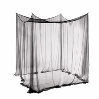Moustiquaire de camping portable King 220 x 200 x 200 cm, baldaquin carré suspendu pour lit, utilisation extérieure, voyage et maison