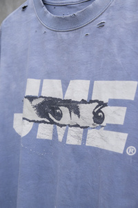 เสื้อยืดคอตตอนหนาน้ำหนักมากสไตล์วินเทจซีดจางแบบ OEM พิมพ์ลายกราฟิกแขนยาวแบบทำเก่าพร้อมโลโก้สั่งทำพิเศษ - Product Image 2