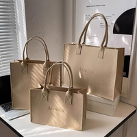 Sacs fourre-tout et trousses de maquillage en feutre vert – Idéal pour cadeaux, vêtements, ciment, avec logo personnalisé disponible