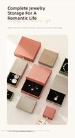 Boîte à bijoux en papier rigide noir sur mesure, écologique, avec finition mate et ruban pour l'emballage de colliers en cadeau