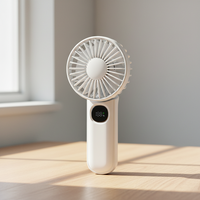 Ventilateur USB rechargeable multifonctionnel (portatif/de bureau/sur pied 3-en-1, cinq vitesses, en plastique, pour usage domestique et extérieur)
