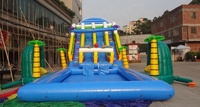 Toboggan gonflable géant avec grande piscine à vendre