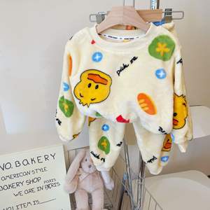 Pyjamas d'hiver RTS pour enfants Vêtements de maison pour enfants Ensemble de 2 pièces Pyjamas en polaire d'automne pour garçons et filles - Product Image 5