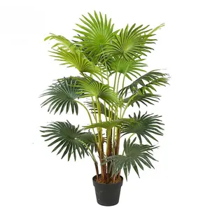 Custom Palm Green Monstera Bonsai Plástico Falso Olive Plantas Árvores Artificiais Para Interior Exterior Decoração Para Casa