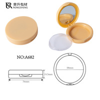 Boîtier compact vide en plastique pour poudre pressée avec miroir, rechargeable, emballage cosmétique pour fixer le maquillage – Vente directe usine