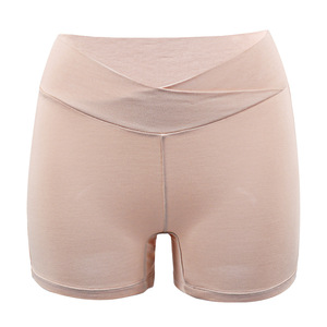 Pantalones Cortos de Maternidad Largos con Soporte Abdominal, Ropa Interior de Embarazo de Cintura Alta, Bragas de Algodón Suaves para <span class=keywords><strong>Mujer</strong></span> - Product Image 5
