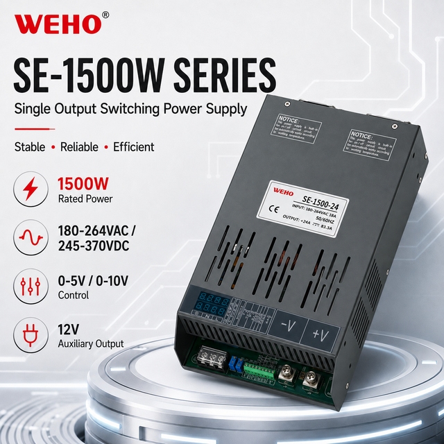 SE Series Power Supply Constant Voltage for LiFePO4 Battery Charger 1500W 12V 24V 30V 36V 48V 72V 96V 110V 150V 220V