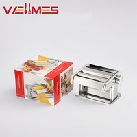 Machine à pâtes en acier inoxydable SPRING LANE Nonna avec 3 accessoires de découpe, livret de recettes et séchoir à pâtes - Gris
