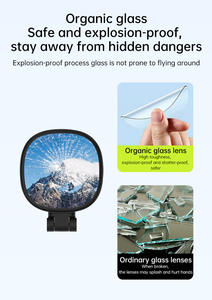 Lulin Lampe de poche portable magnétique pour téléphone portable, lumière selfie, support de téléphone à rotation à 180 degrés, <span class=keywords><strong>miroir</strong></span> intégré, rechargeable - Product Image 6