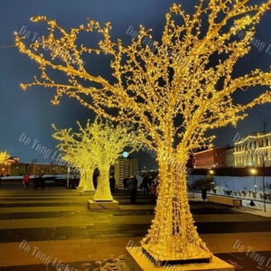 Metal Frame Christmas Tree <b>Lighting</b> Wrapped with LED Strings for Building Bright Vertical Focal Features - Product Image 5