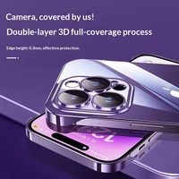 Coque de téléphone ultra-fine transparente anti-traces de doigts sans cadre, compatible, en PC de haute qualité, électroplaquée, non oxydante