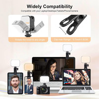 Lumière pour selfie de smartphone, lumière pour vidéoconférence, lumière annulaire LED portable compatible avec téléphone portable, iPad, ordinateur portable, appareil photo