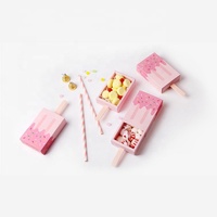 Boîte de présentation en papier gaufré en forme de crème glacée, très demandée, pour bonbons et sucettes, avec échantillon gratuit et design recyclable