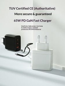 Cargador Rápido GaN de 65W, Cargador de Pared USB C de 3 Puertos, Enchufe EU US UK, Adaptador de Corriente PD de 65W para MacBook Pro, Laptop, <span class=keywords><strong>iPhone</strong></span> 16, 15 - Product Image 6