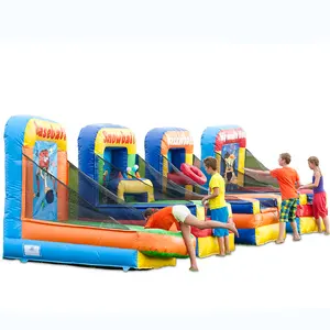 Comercial al aire libre 4 en 1 niños/adultos juegos de carnaval inflables actividades divertidas juego deportivo inflable