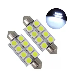 Festoon 8 SMD 42MM Voiture LED Ampoules Intérieur Dôme Festoon Lumières Auto Toit Lampe Blanc 12V