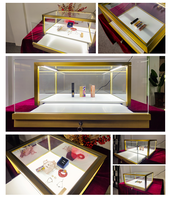Vitrine d'exposition pour bijoux, présentoir en aluminium avec éclairage LED, présentoir pour montres et bijoux, stand d'exposition pour magasin de détail, salle d'exposition