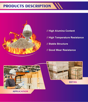 Agglomérat de Bauxite Calcinée Four Rotatif Haute Alumine Faible Teneur en Fer 1-3mm 85% Al2O3 pour Revêtement Réfractaire de Four et Coulée Réfractaire